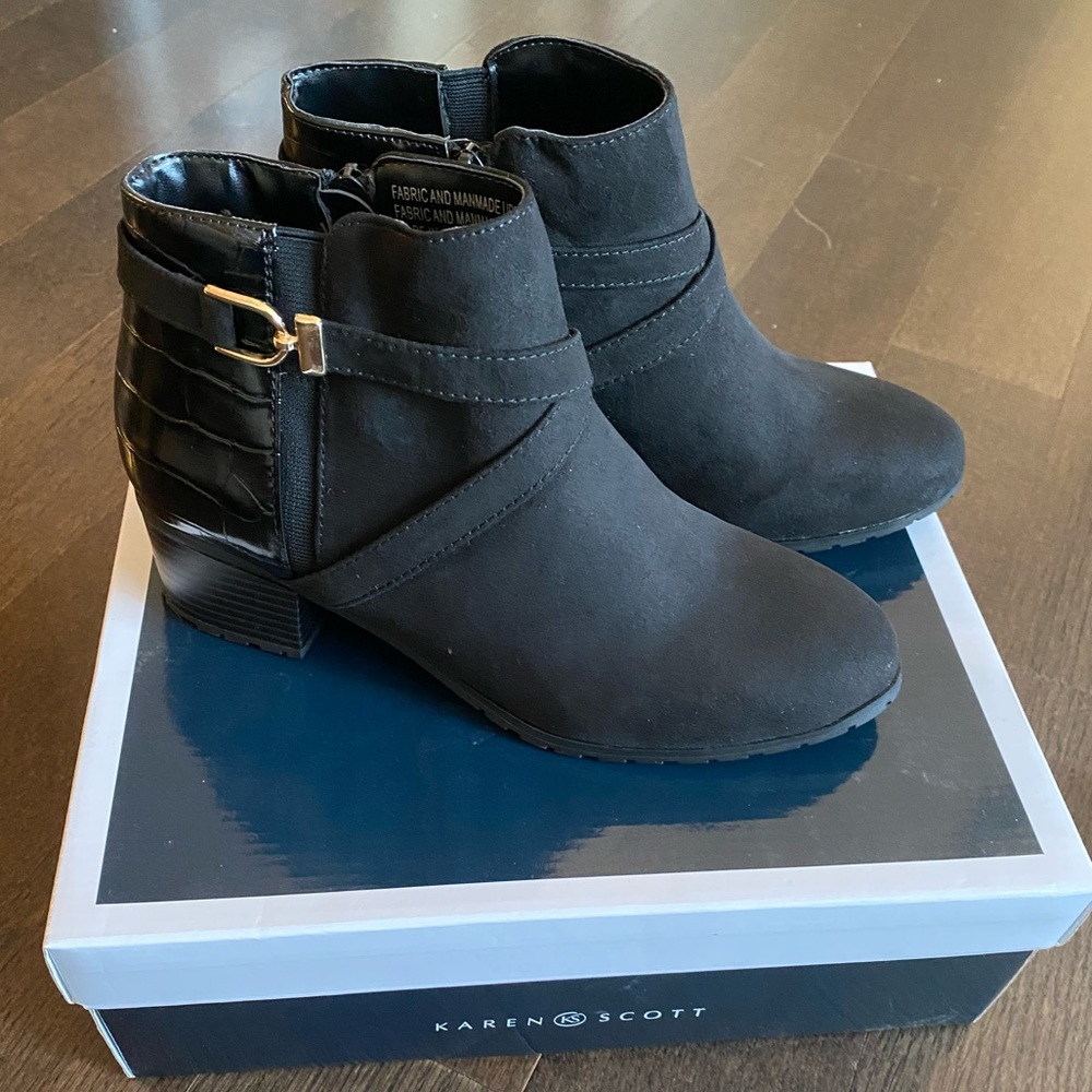 Karen Scott Black Francess Booties